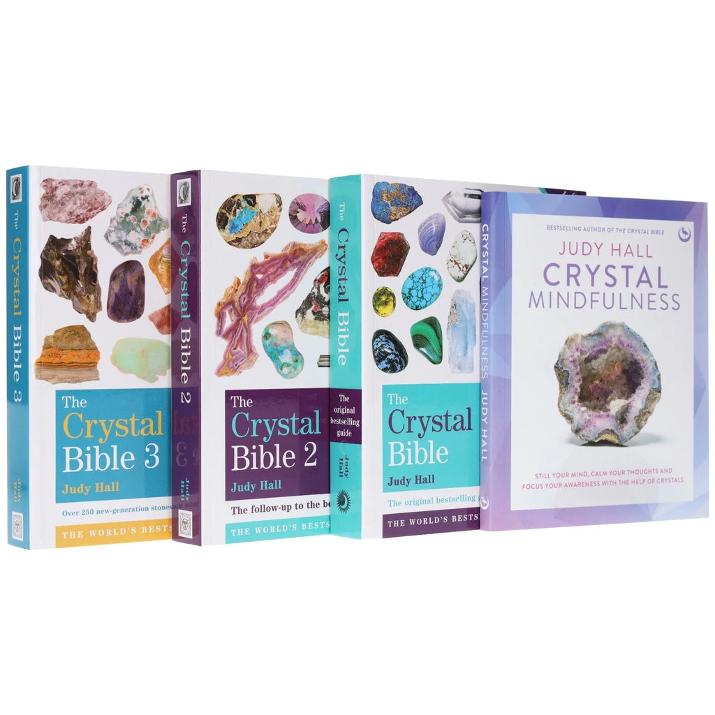 The Crystal Bible Volume 1-3 Books And Crystal Mindfulness 4 Books Collection Set By Judy Hall