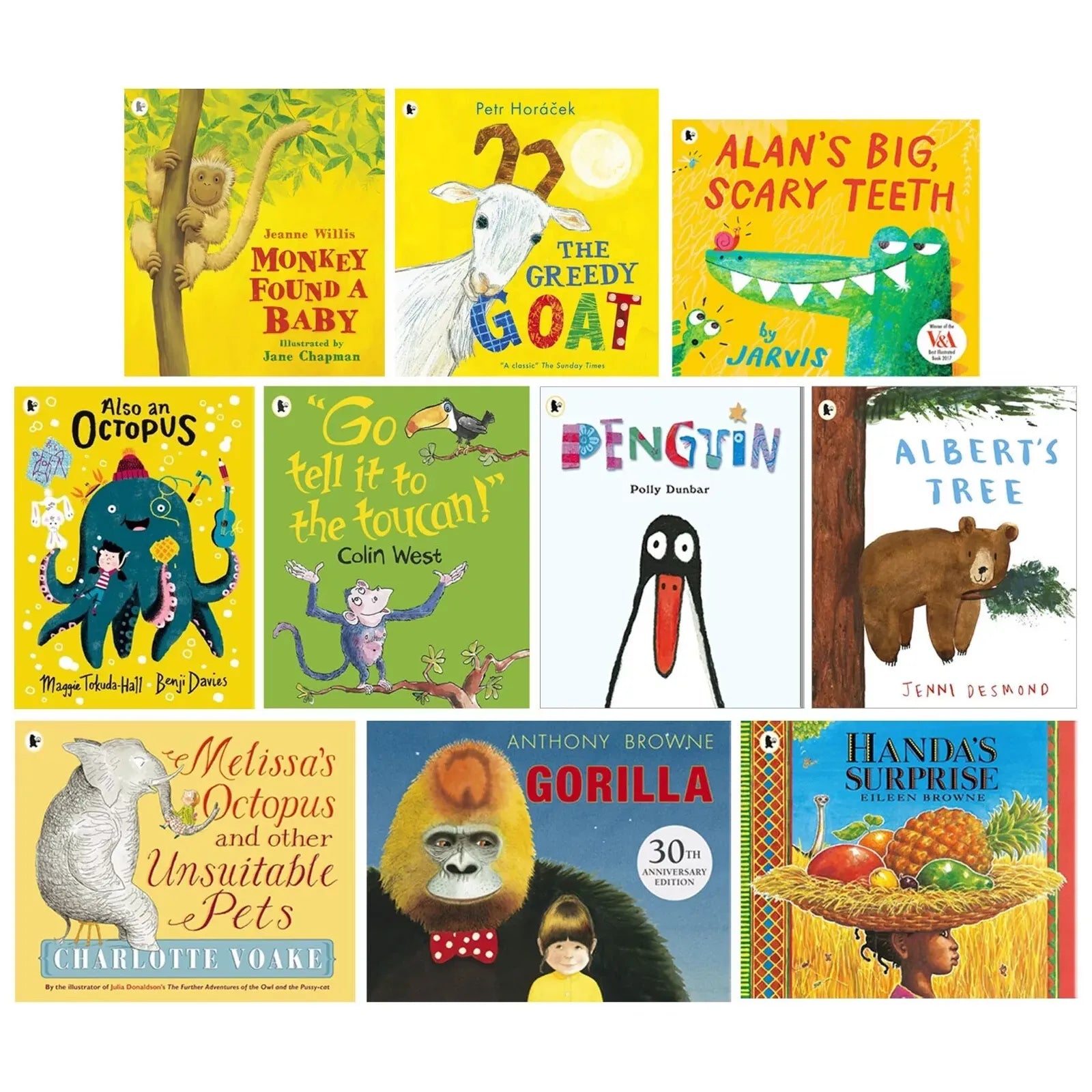Age 3-7 Wild About Animals 10 Children’s Picture Books Collection | Jungle, Farm & Zoo Animal Stories for Kids