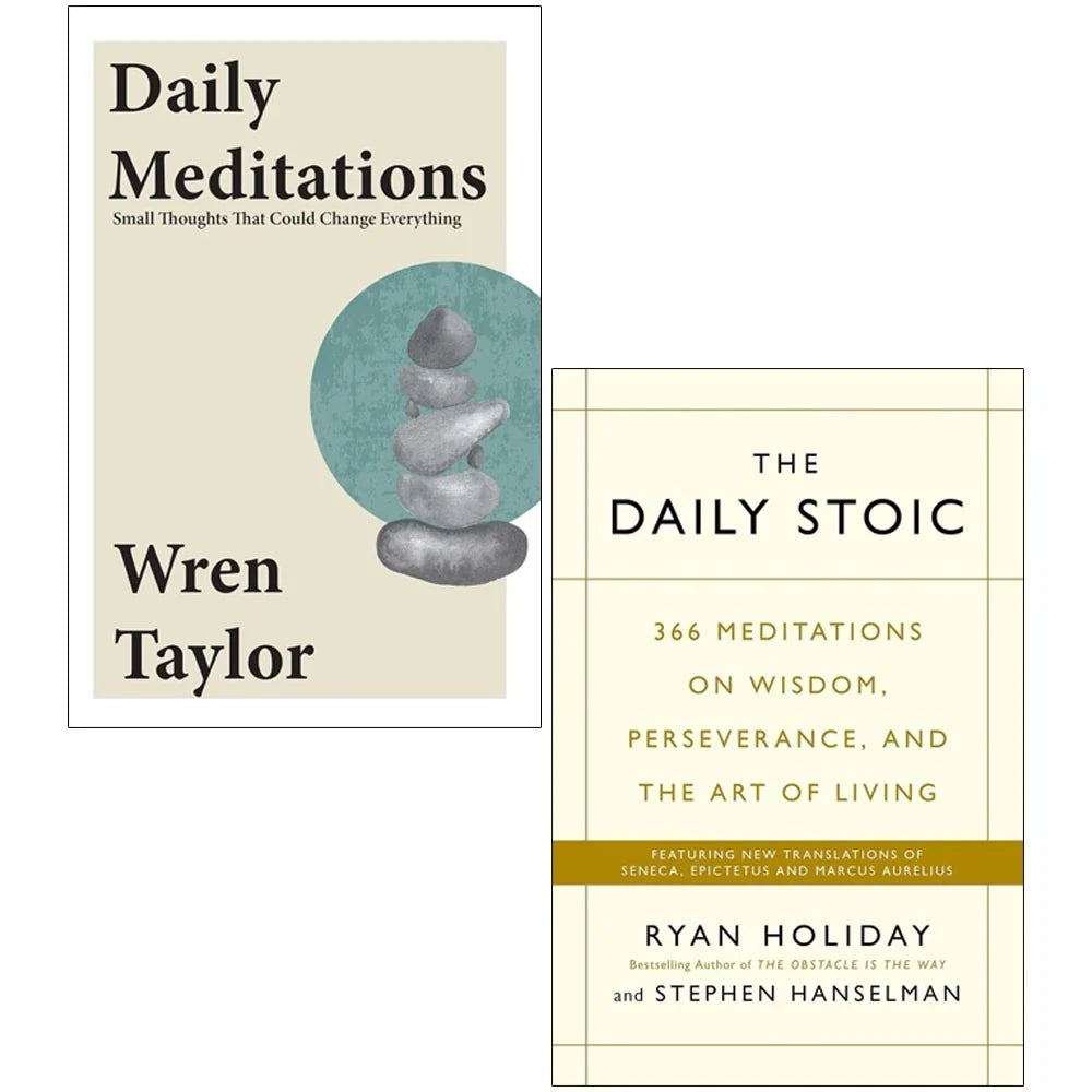 Daily Meditations By Wren Taylor, The Daily Stoic By Ryan Holiday 2 Books Collection Set