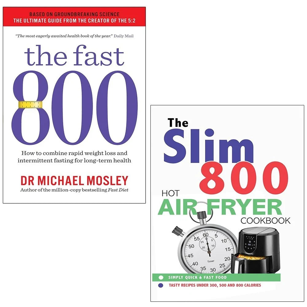 Slim 800 Hot Air Fryer Iota, Fast 800 Dr Michael Mosley 2 Books Collection Set