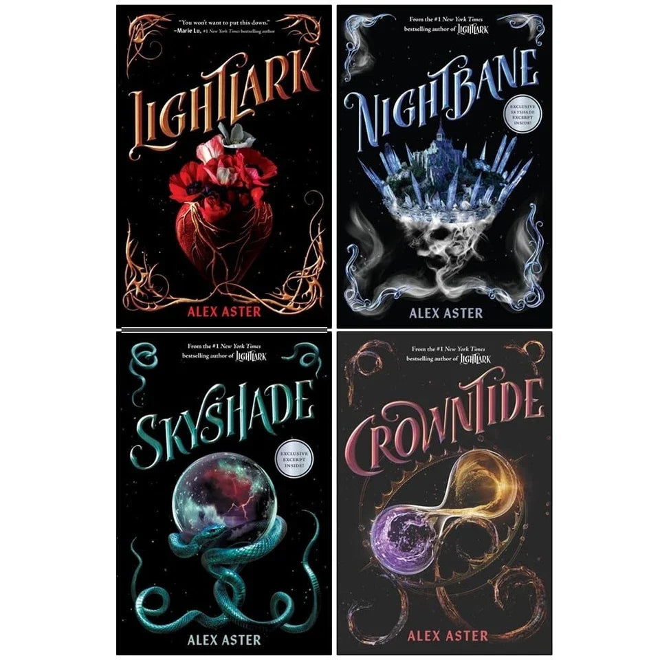 Lightlark Series 4 Books Collection Box Set By Alex Aster( Lightlark, Nightbane ,Skyshade & Crowntid(HB))