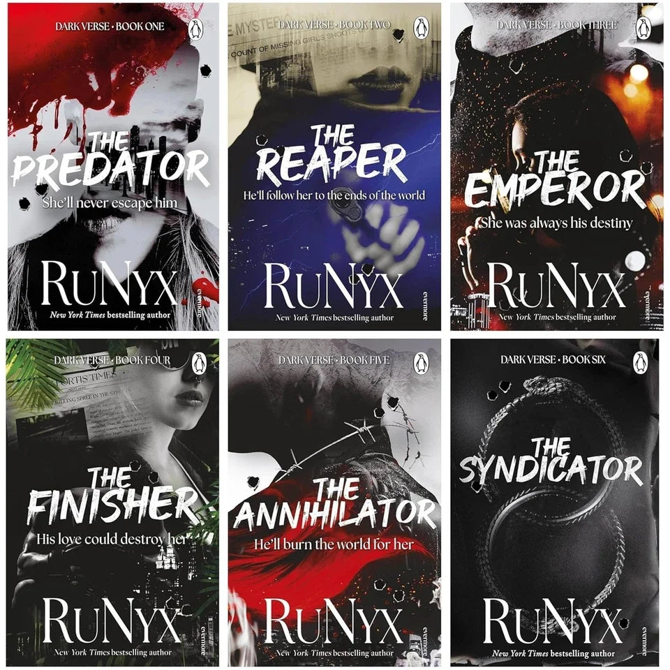 Dark Verse Series 6 Books Collection Set by RuNyx (The Predator ,The Reaper ,The Emperor, The Finisher ,The Annihilator & The Syndicator)
