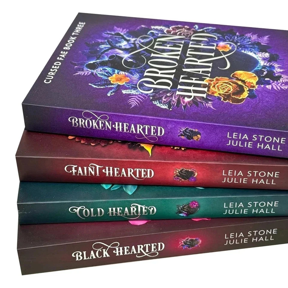 Cursed Fae Series 4 Books Collection Set By Leia Stone & Julie Hall (Cold Hearted ,Faint Hearted ,Broken Hearted & Black Hearted)