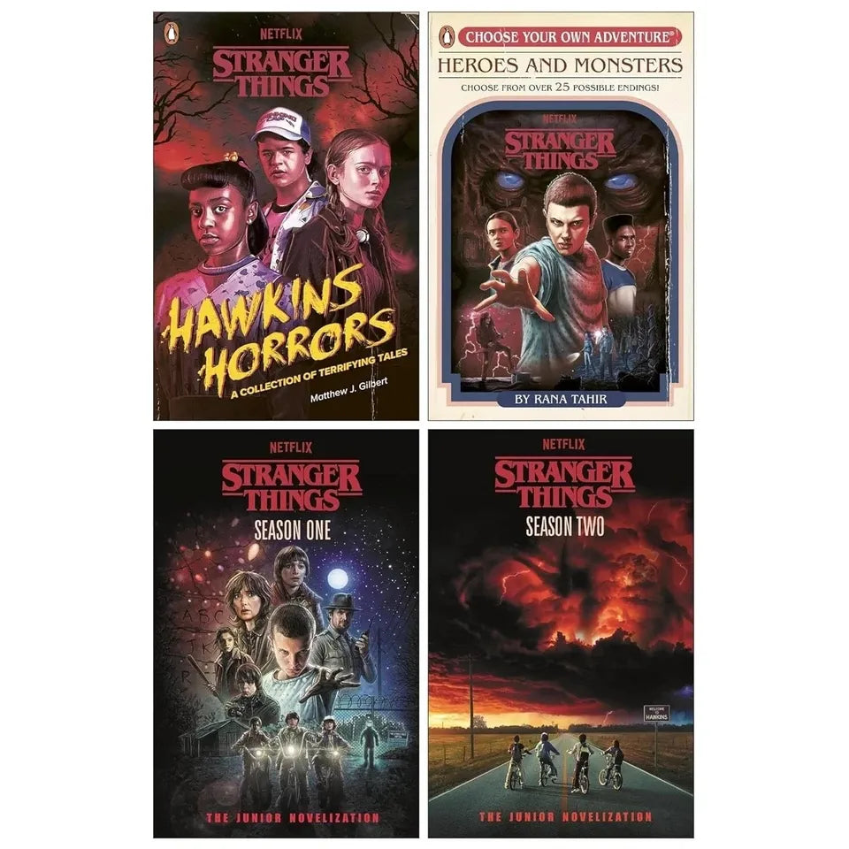 Stranger Things Collection 4 Books Set(Hawkins Horrors, Heroes and Monsters,Season One & Season Two)