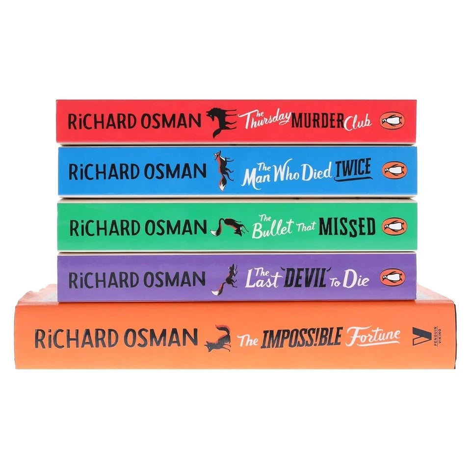 Thursday Murder Club Mysteries 5 Books Collection Set(Thursday Murder Club Mysteries Series ,The Thursday Murder Club, The Man Who Died Twice, The Bullet That Missed ,The Last Devil To Die  & The Impossible Fortune)