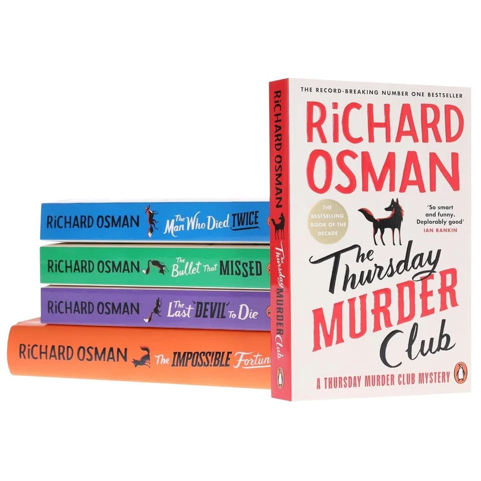 Thursday Murder Club Mysteries 5 Books Collection Set(Thursday Murder Club Mysteries Series ,The Thursday Murder Club, The Man Who Died Twice, The Bullet That Missed ,The Last Devil To Die  & The Impossible Fortune)